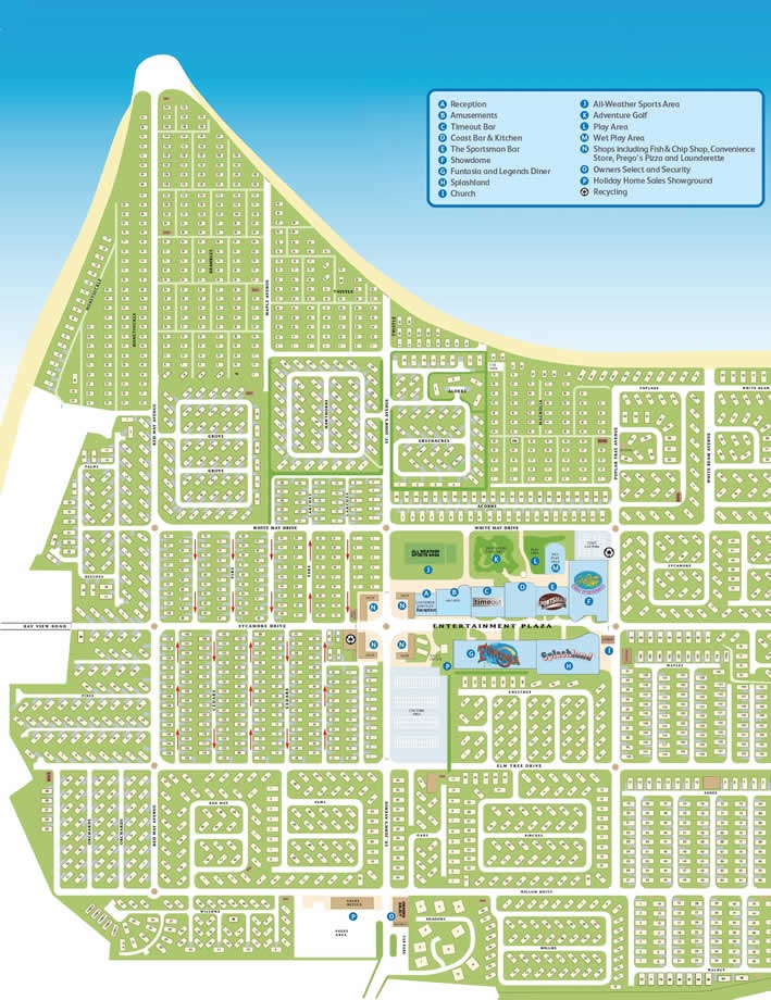 Trecco Bay Holiday Park Map Of Site