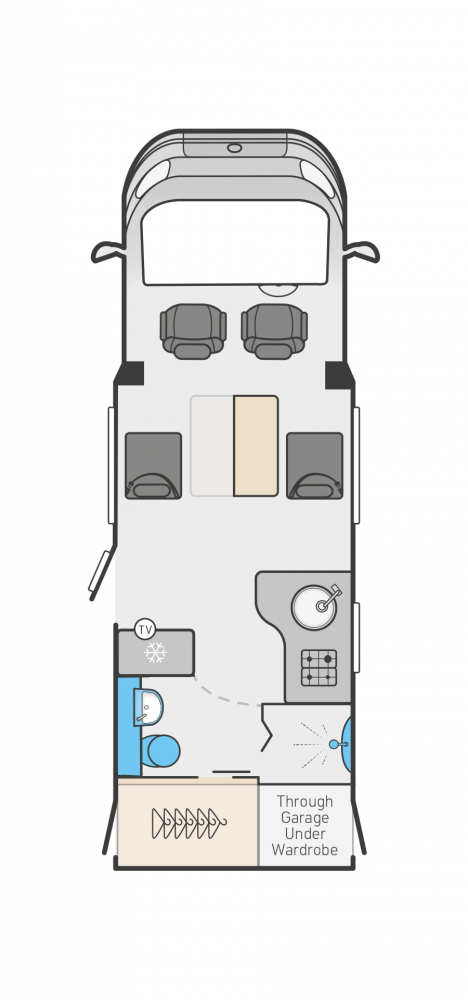 Motorhome hire Caerphilly - Swift Voyager 540